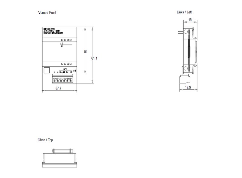 Системная плата термосопротивления Siemens 6ES7231-5PA30-0XB0