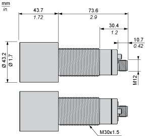 Ультразвуковой датчик Telemecanique XXS30P8APM12