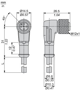 Разъем с кабелем Telemecanique XZCP1264L5