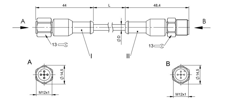 Соединительный кабель Balluff BCC S4B5-S4B5-3A-313-YX8534-020-C009