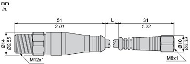 Соединительный кабель Telemecanique XZCRA150941J5
