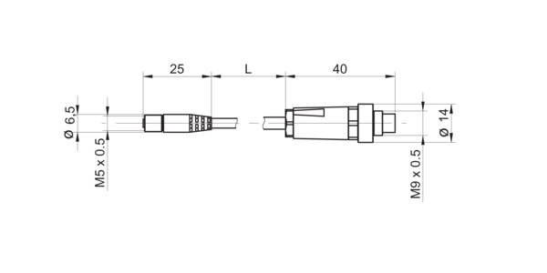 Соединительный кабель Baumer ESG 05A/KSG62AP0200G