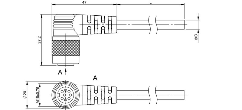 Разъем с кабелем Balluff BCC S528-0000-1Y-133-PS0825-500