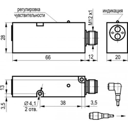 Оптический датчик ТЕКО OPR IC1P-43N-R1000-LZS4