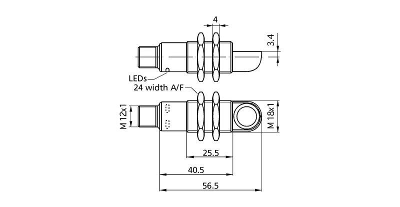 Ультразвуковой датчик Microsonic nero-100/WK/CE