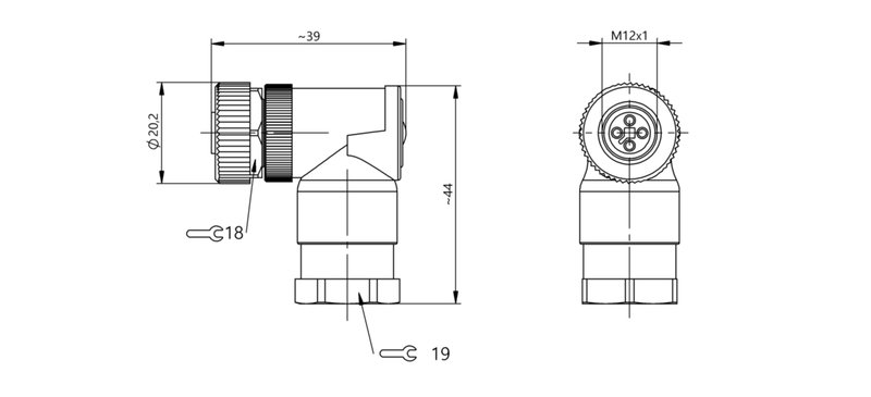 Разъем Balluff BCC M444-0000-1T-000-61X4A5-000