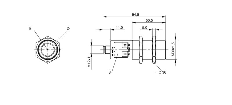 Ультразвуковой датчик Balluff BUS M30M1-PWX-20/130-S92K
