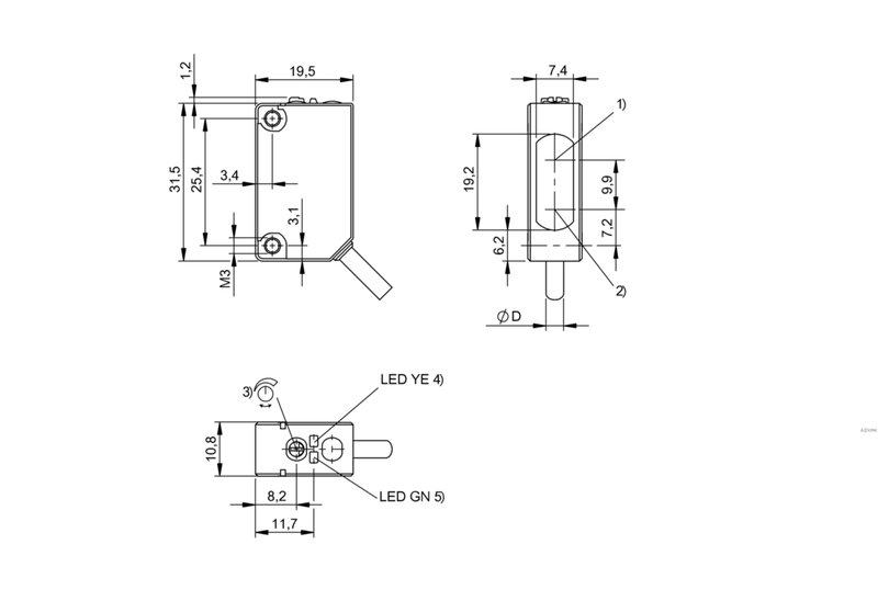 Оптический датчик Balluff BOS 5K-PS-RR10-02