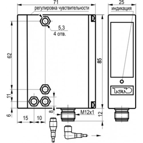 Оптический датчик ТЕКО OX IC61P5-31P-R4000-LZS4