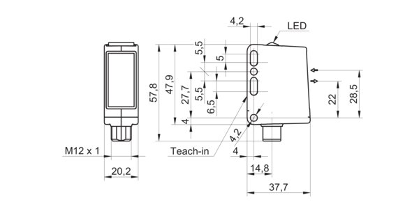 Оптический датчик Baumer O500W.RP-GW1B.PVO/H002