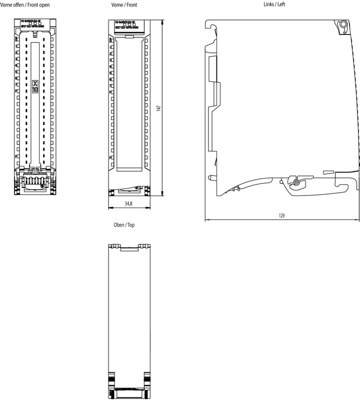 Модуль дискретных выходов Siemens 6ES7522-1BF00-0AB0