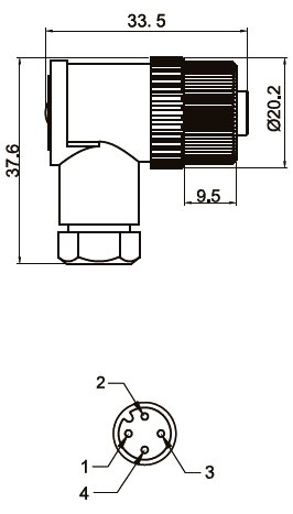 Разъем LANBAO QE12-N4G 1001