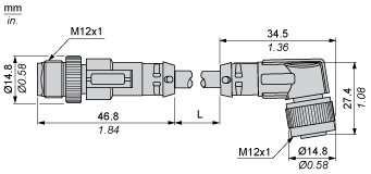 Соединительный кабель Telemecanique XZCRV1512040A1