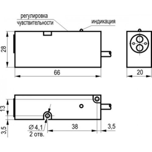 Оптический датчик ТЕКО OPR I1P5-43P-R1000-LZ