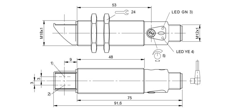 Оптический датчик Balluff BOS 18MR-PA-PR20-S4