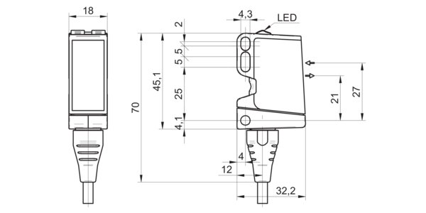 Оптический датчик Baumer O500.RR-GD1Z.72CU