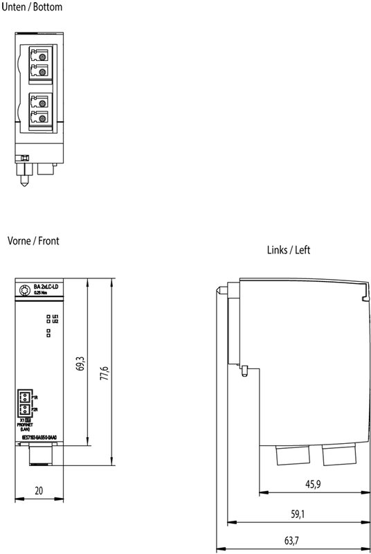Сетевой адаптер Siemens 6ES7193-6AG50-0AA0