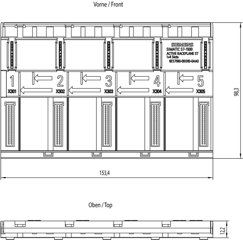 Активная задняя шина Siemens 6ES7590-0BD00-0AA0