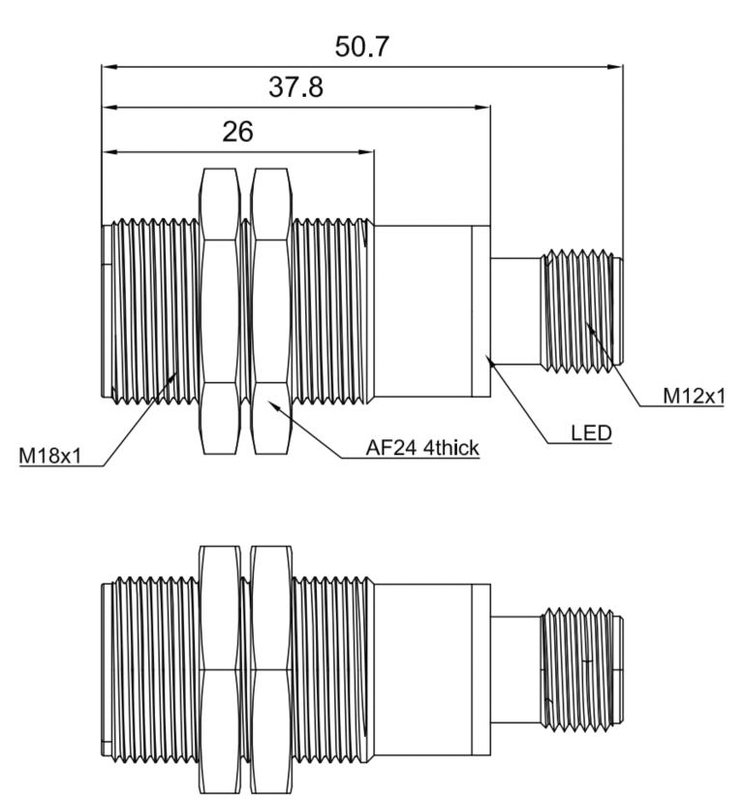 Ультразвуковой датчик LANBAO UR18-CC35DNH-E2