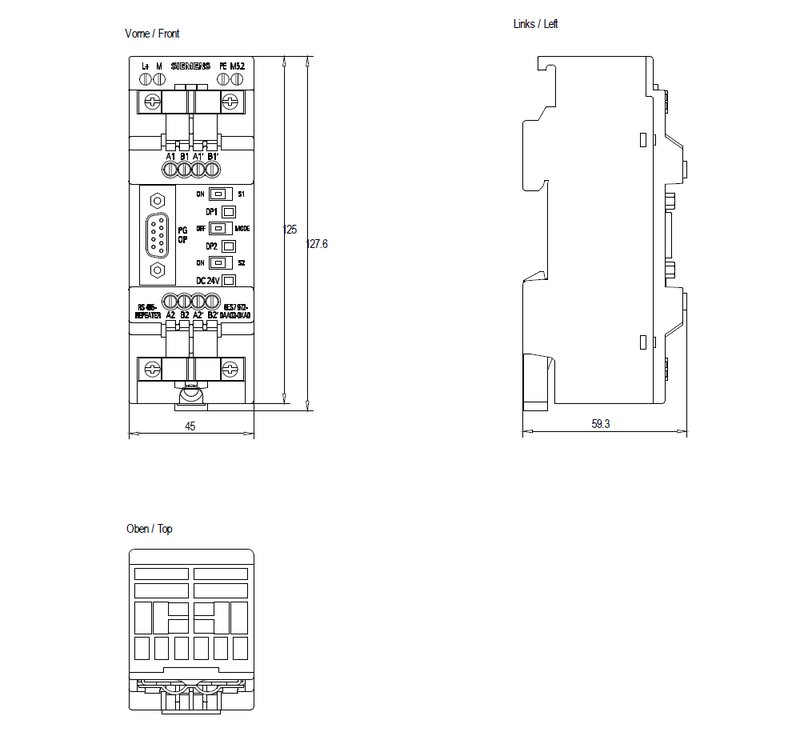 Повторитель Siemens 6ES7972-0AA02-0XA0