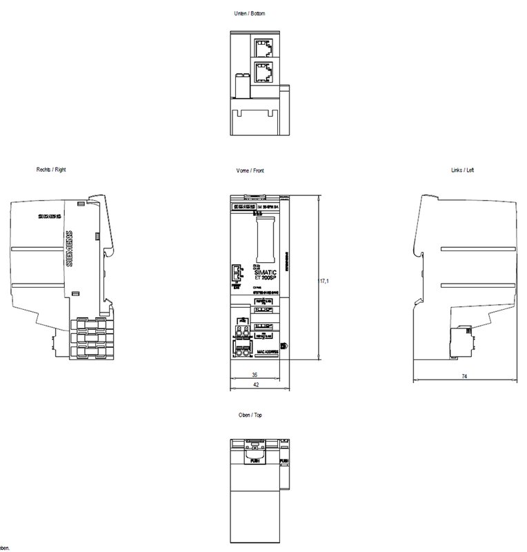Интерфейсный модуль IM 155-6PN Базовый Siemens 6ES7155-6AR00-0AN0