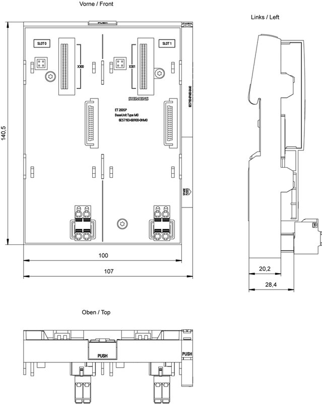 Базовый модуль M0 Siemens 6ES7193-6BR00-0HM0