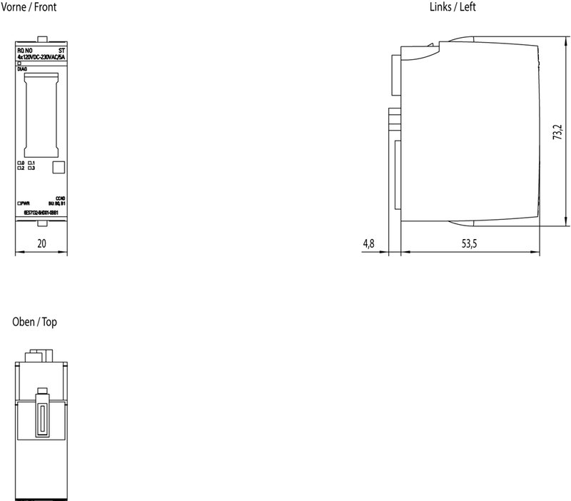 Модуль дискретного вывода Siemens 6ES7132-6HD01-2BB1