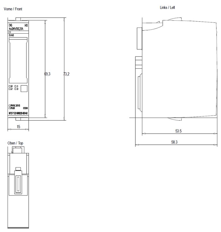 Модуль дискретного вывода Siemens 6ES7132-6BD20-0DA0