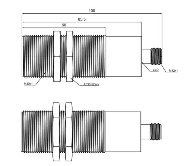 Ультразвуковой датчик LANBAO UR30-CM2DT-E2