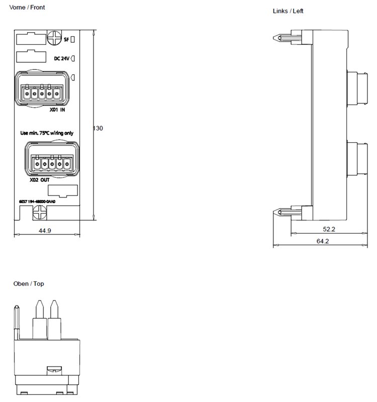 Соединительный модуль  Siemens 6ES7194-4BE00-0AA0