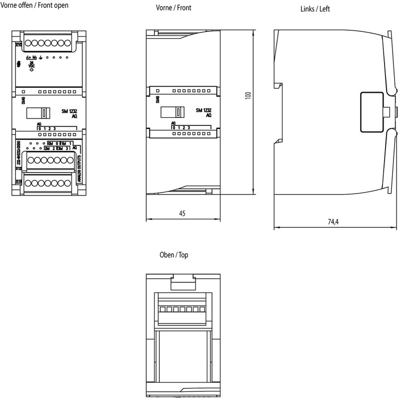 Модуль аналогового вывода Siemens 6ES7232-4HD32-0XB0