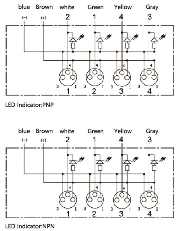 Распределительная коробка для датчиков LANBAO DB080403-2-07N