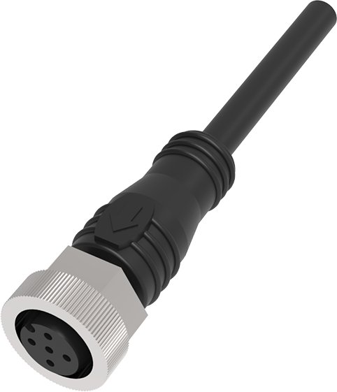 Разъем с кабелем маслостойкий LANBAO QE12-N5F2-U