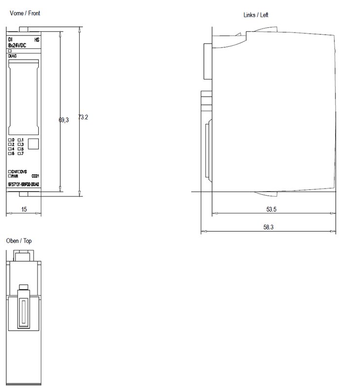 Модуль дискретного ввода Siemens 6ES7131-6BF00-0DA0