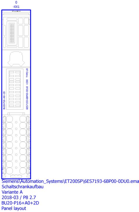 Базовый Блок BU20-P16+A0+2D Siemens 6ES7193-6BP00-2DU0