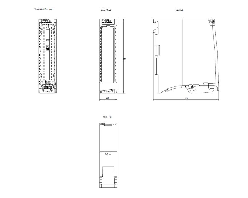 Модуль дискретных входов Siemens 6ES7521-1BH00-0AB0