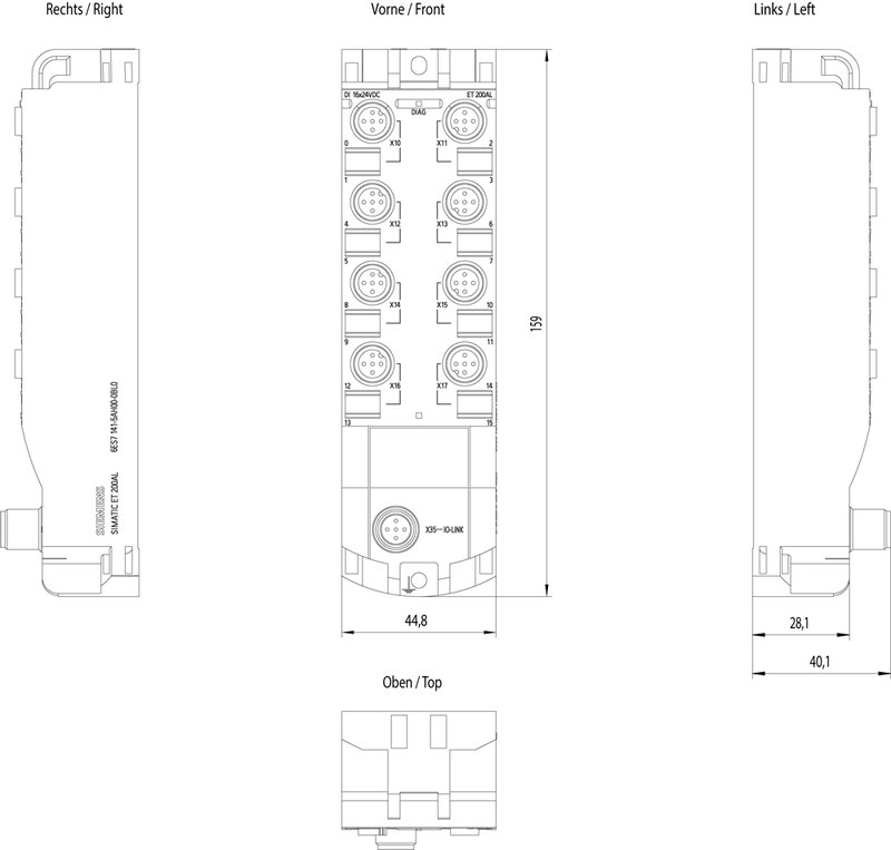 Модуль IO-Link Siemens 6ES7141-5AH00-0BL0